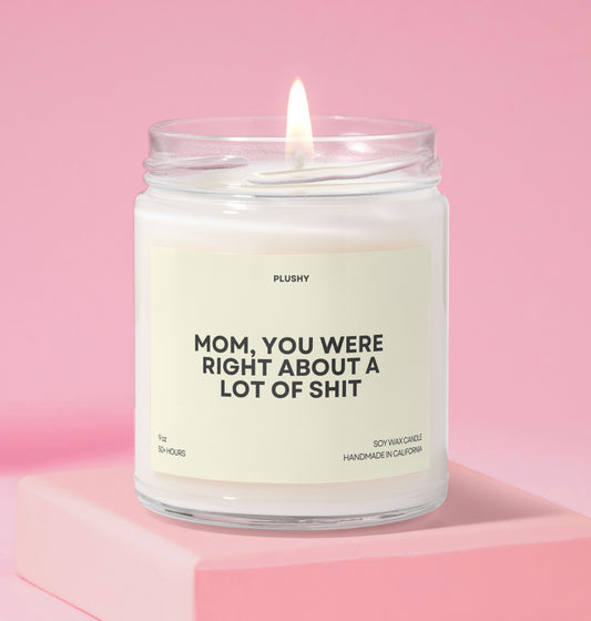 Mom, You Were Right About a Lot of Shit Family Candle